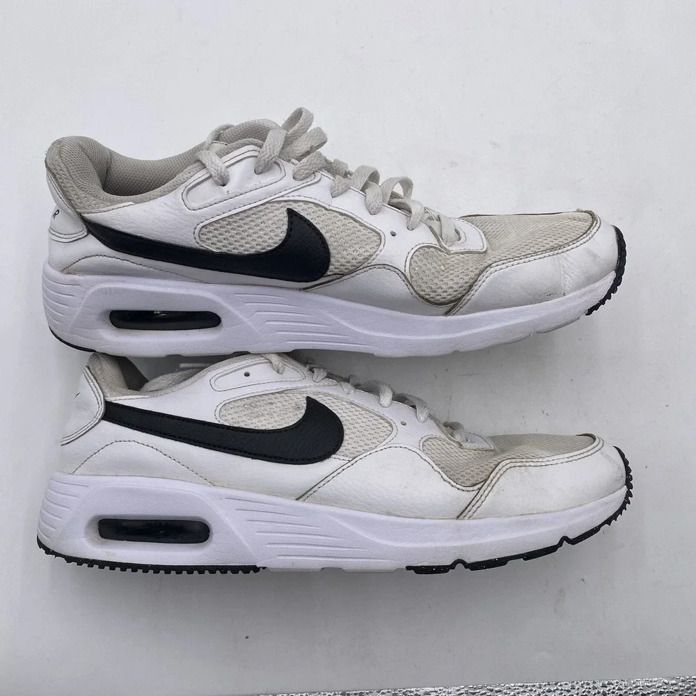 Nike Air Max SC White Black‎ Shoes Men's Size 12 CW4555 102 Cleaned See Pics